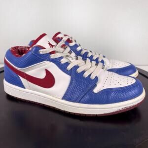 Size 8 2007 Jordan 1 Low Retro East Side Blue Mens Shoes Air Sneakers 309192 161